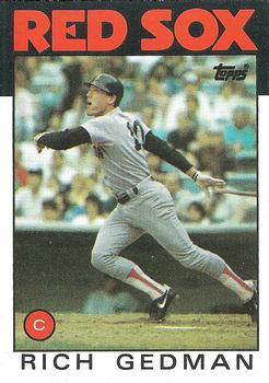 #375 Rich Gedman - Boston Red Sox - 1986 Topps Baseball