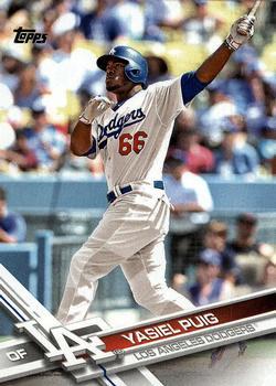 #375a Yasiel Puig - Los Angeles Dodgers - 2017 Topps Baseball