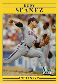 #376 Rudy Seanez - Cleveland Indians - 1991 Fleer Baseball