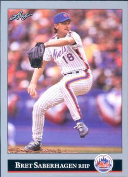#376 Bret Saberhagen - New York Mets - 1992 Leaf Baseball