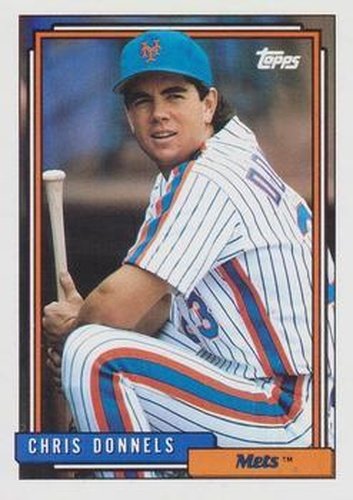 #376 Chris Donnels - New York Mets - 1992 Topps Baseball