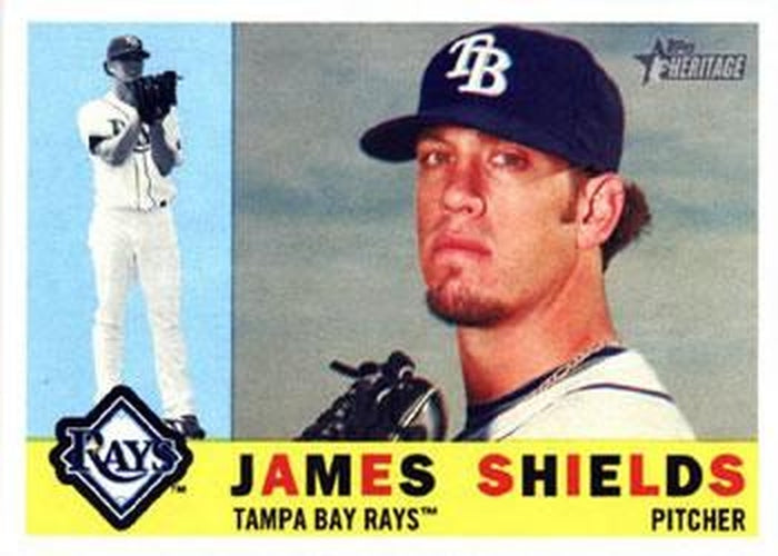 #376 James Shields - Tampa Bay Rays - 2009 Topps Heritage Baseball