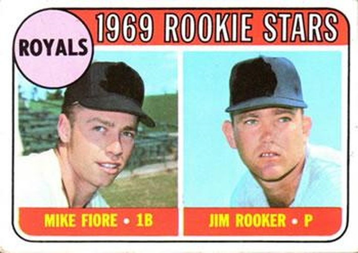#376 Royals 1969 Rookie Stars Mike Fiore / Jim Rooker - Kansas City Royals - 1969 Topps Baseball