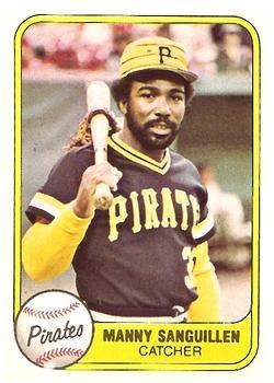 #376 Manny Sanguillen - Pittsburgh Pirates - 1981 Fleer Baseball
