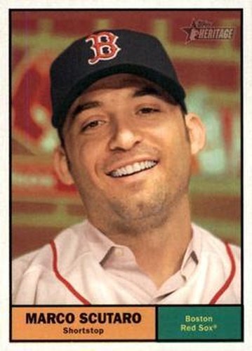 #376 Marco Scutaro - Boston Red Sox - 2010 Topps Heritage Baseball