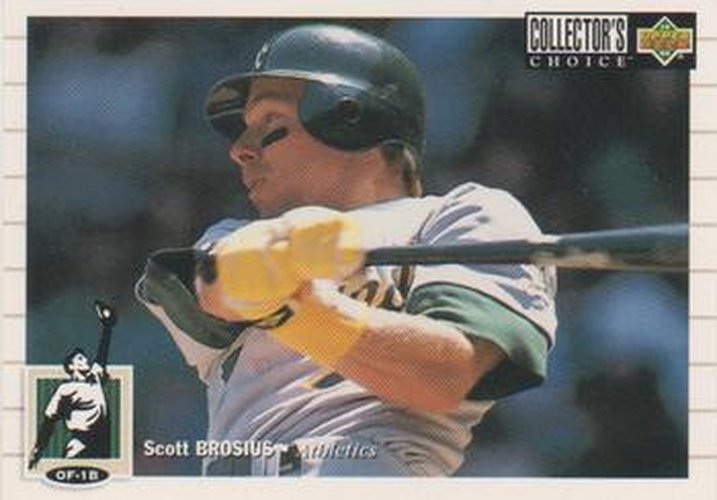 #376 Scott Brosius - Oakland Athletics - 1994 Collector's Choice Baseball