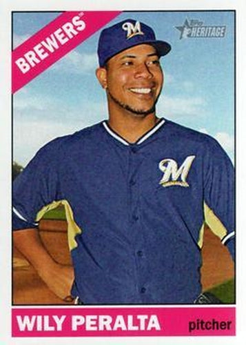 #376 Wily Peralta - Milwaukee Brewers - 2015 Topps Heritage Baseball