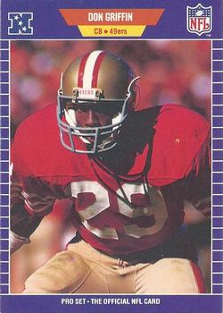 #377 Don Griffin - San Francisco 49ers - 1989 Pro Set Football