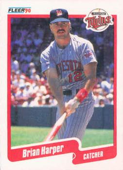#377 Brian Harper - Minnesota Twins - 1990 Fleer USA Baseball