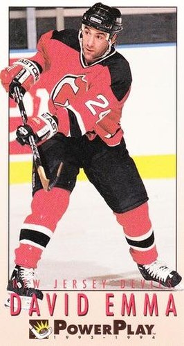 #377 David Emma - New Jersey Devils - 1993-94 Fleer PowerPlay Hockey