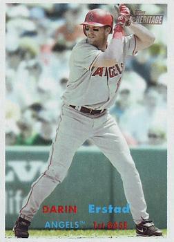 #377 Darin Erstad - Los Angeles Angels - 2006 Topps Heritage Baseball