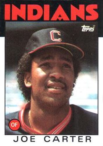 #377 Joe Carter - Cleveland Indians - 1986 Topps Baseball