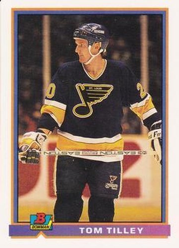 #377 Tom Tilley - St. Louis Blues - 1991-92 Bowman Hockey