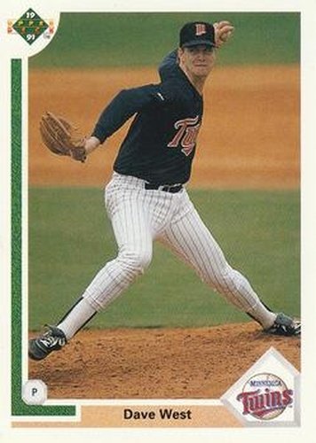 #377 Dave West - Minnesota Twins - 1991 Upper Deck Baseball