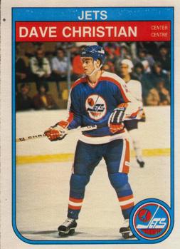 #377 Dave Christian - Winnipeg Jets - 1982-83 O-Pee-Chee Hockey
