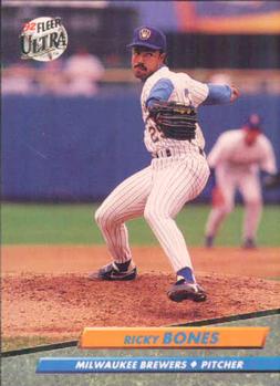 #378 Ricky Bones - Milwaukee Brewers - 1992 Ultra Baseball