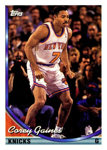 #378 Corey Gaines - New York Knicks - 1993-94 Topps Basketball