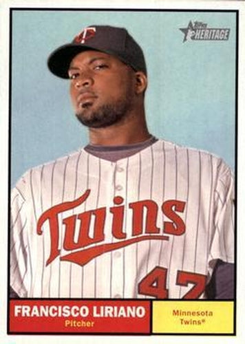 #378 Francisco Liriano - Minnesota Twins - 2010 Topps Heritage Baseball