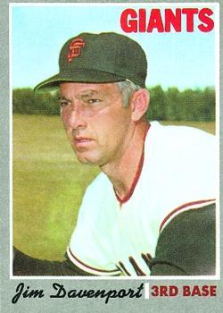 #378 Jim Davenport - San Francisco Giants - 1970 Topps Baseball