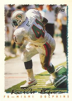 #378 Keith Byars - Miami Dolphins - 1995 Topps Football