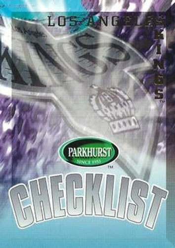 #378 Kings Checklist - Los Angeles Kings - 1995-96 Parkhurst International Hockey