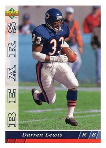 #379 Darren Lewis - Chicago Bears - 1993 Upper Deck Football