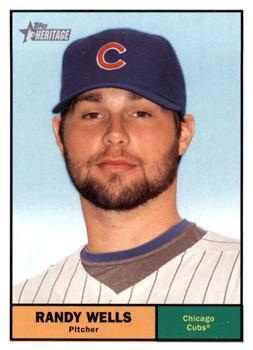 #379 Randy Wells - Chicago Cubs - 2010 Topps Heritage Baseball