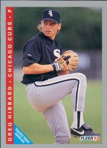 #379 Greg Hibbard - Chicago Cubs - 1993 Fleer Baseball