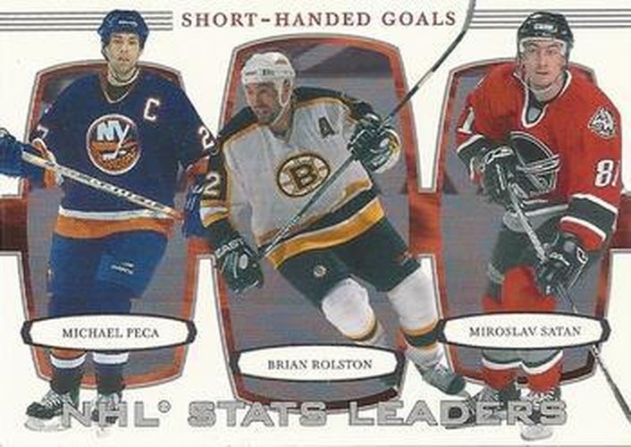#379 Brian Rolston / Michael Peca / Miroslav Satan - Boston Bruins / New York Islanders / Buffalo Sabres - 2002-03 Be a Player First Edition Hockey