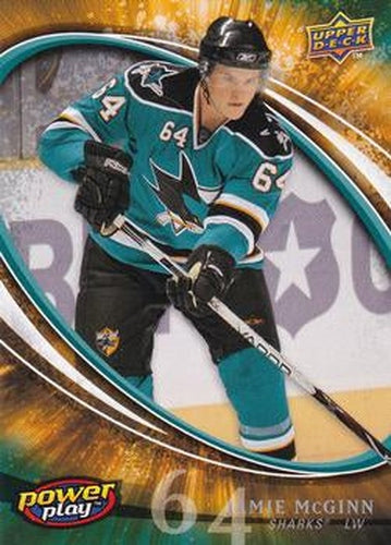 #379 Jamie McGinn - San Jose Sharks - 2008-09 Upper Deck Power Play Box Set Hockey