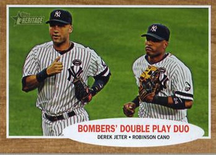 #37 Derek Jeter / Robinson Cano - New York Yankees - 2011 Topps Heritage Baseball