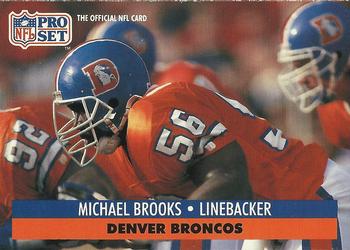 #137 Michael Brooks - Denver Broncos - 1991 Pro Set Football