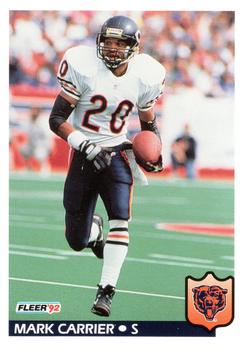 #37 Mark Carrier - Chicago Bears - 1992 Fleer Football