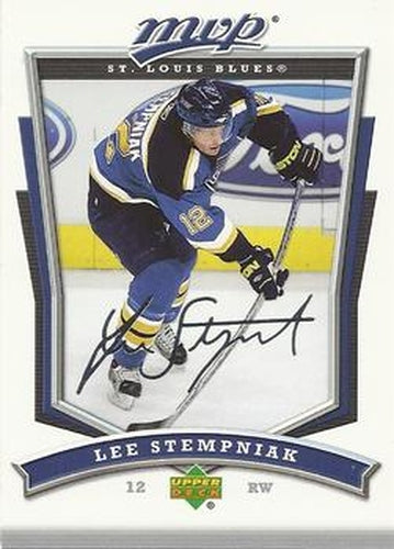 #37 Lee Stempniak - St. Louis Blues - 2007-08 Upper Deck MVP Hockey