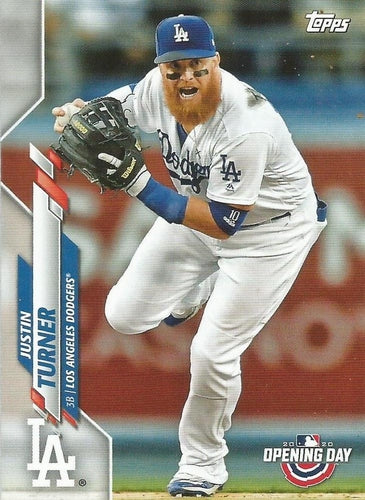 #37 Justin Turner - Los Angeles Dodgers - 2020 Topps Opening Day Baseball