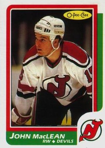 #37 John MacLean - New Jersey Devils - 1986-87 O-Pee-Chee Hockey