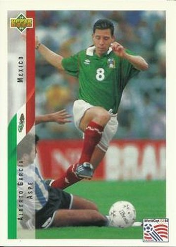 #37 Alberto Garc’a Aspe - Mexico - 1994 Upper Deck World Cup Contenders English/Spanish Soccer