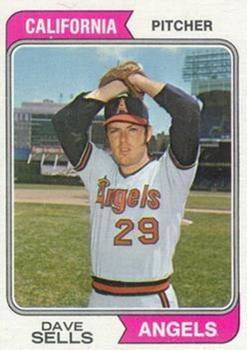 #37 Dave Sells - California Angels - 1974 Topps Baseball