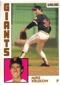 #37 Mike Krukow - San Francisco Giants - 1984 O-Pee-Chee Baseball