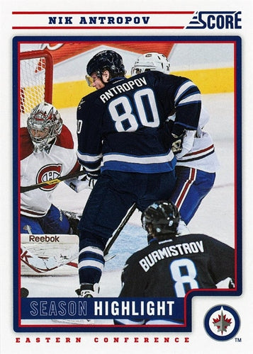 #37 Nik Antropov - Winnipeg Jets - 2012-13 Score Hockey
