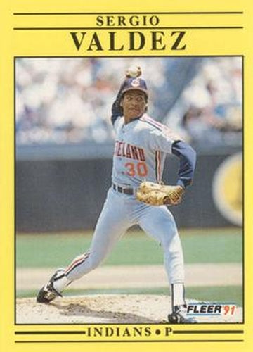 #380 Sergio Valdez - Cleveland Indians - 1991 Fleer Baseball