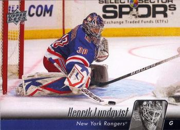#380 Henrik Lundqvist - New York Rangers - 2010-11 Upper Deck Hockey