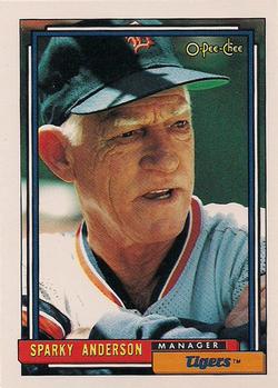 #381 Sparky Anderson - Detroit Tigers - 1992 O-Pee-Chee Baseball