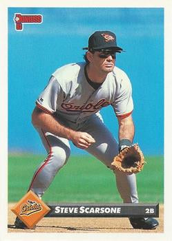 #381 Steve Scarsone - Baltimore Orioles - 1993 Donruss Baseball
