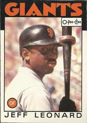 #381 Jeff Leonard - San Francisco Giants - 1986 O-Pee-Chee Baseball