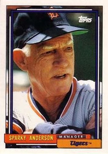 #381 Sparky Anderson - Detroit Tigers - 1992 Topps Baseball