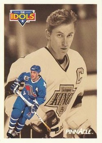 #381 Joe Sakic / Wayne Gretzky - Quebec Nordiques / Los Angeles Kings - 1991-92 Pinnacle Hockey
