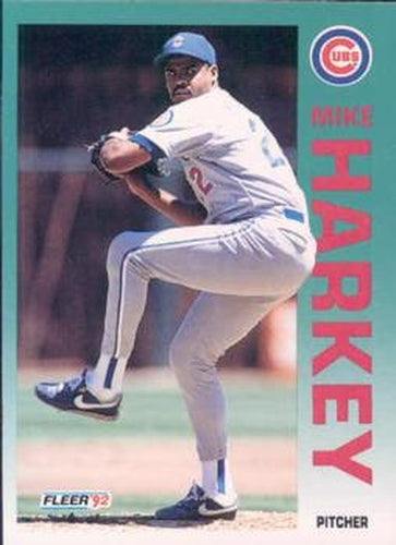 #382 Mike Harkey - Chicago Cubs - 1992 Fleer Baseball