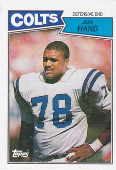 #382 Jon Hand - Indianapolis Colts - 1987 Topps Football