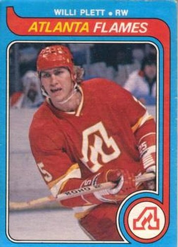 #382 Willi Plett - Atlanta Flames - 1979-80 O-Pee-Chee Hockey